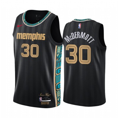 Nike Memphis Grizzlies #30 Sean Mcdermott Black NBA Swingman 2020-21 City Edition Jersey Men's